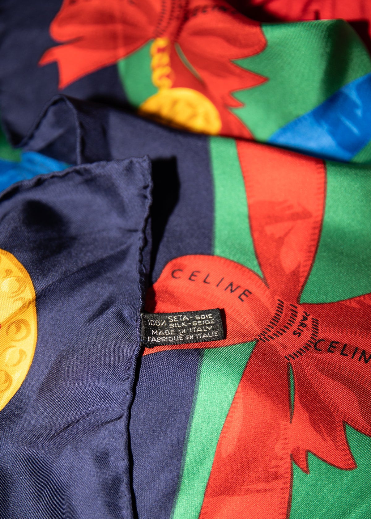 Vintage 1980s Celine Silk Scarf