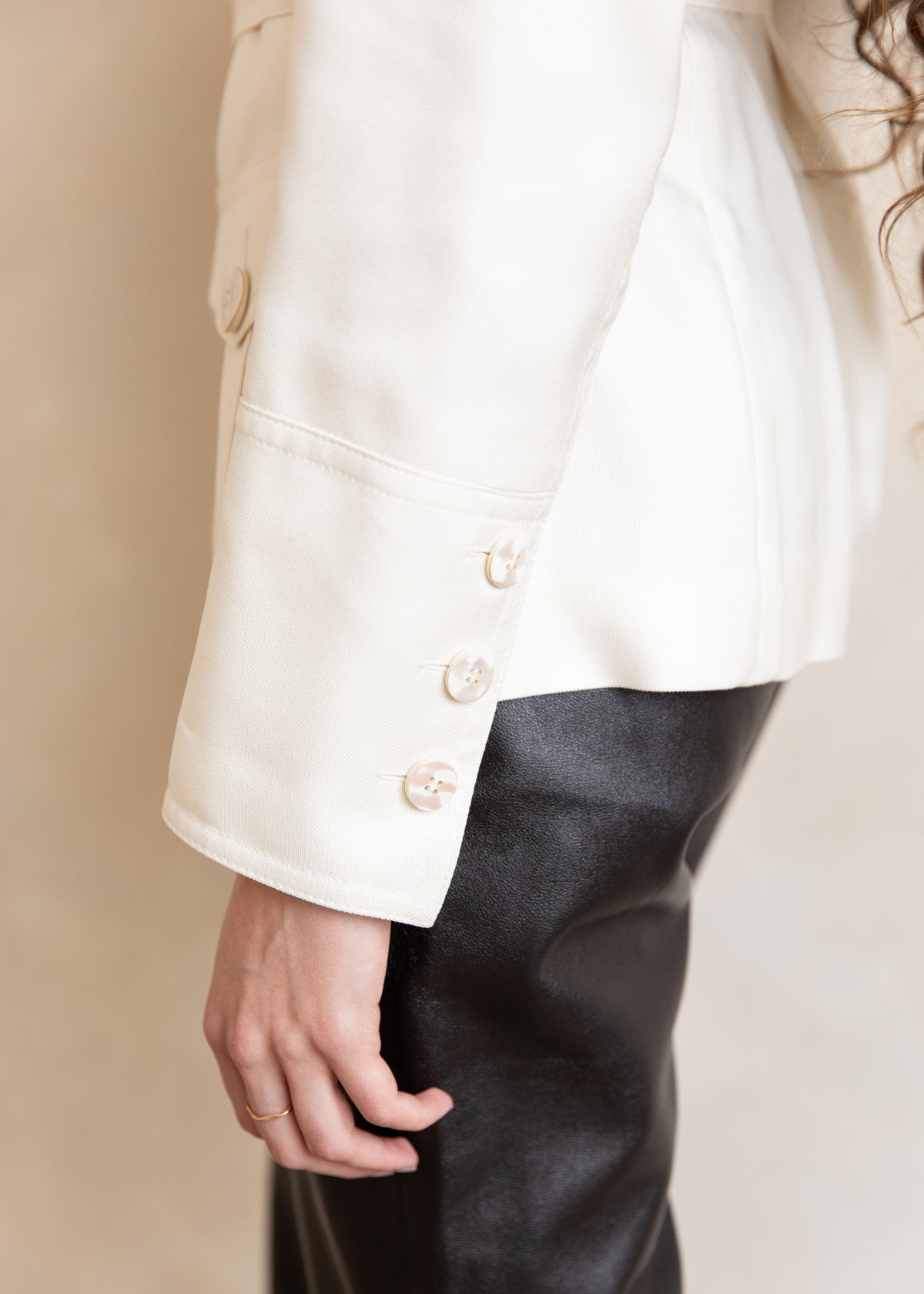 Vintage Escada Wrap Belted Jacket in Ivory