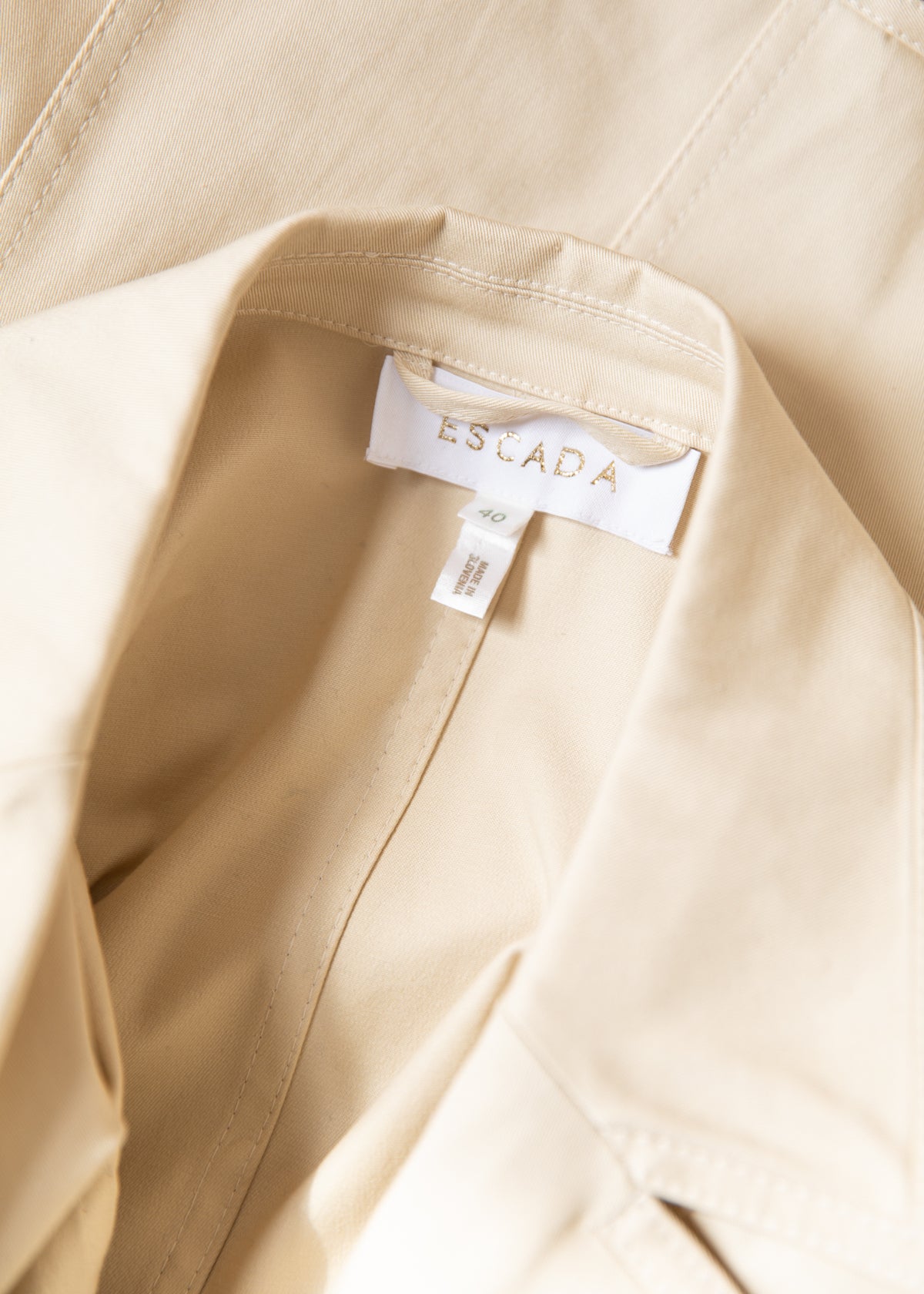 Vintage Escada Tie Front Tailored Jacket in Beige