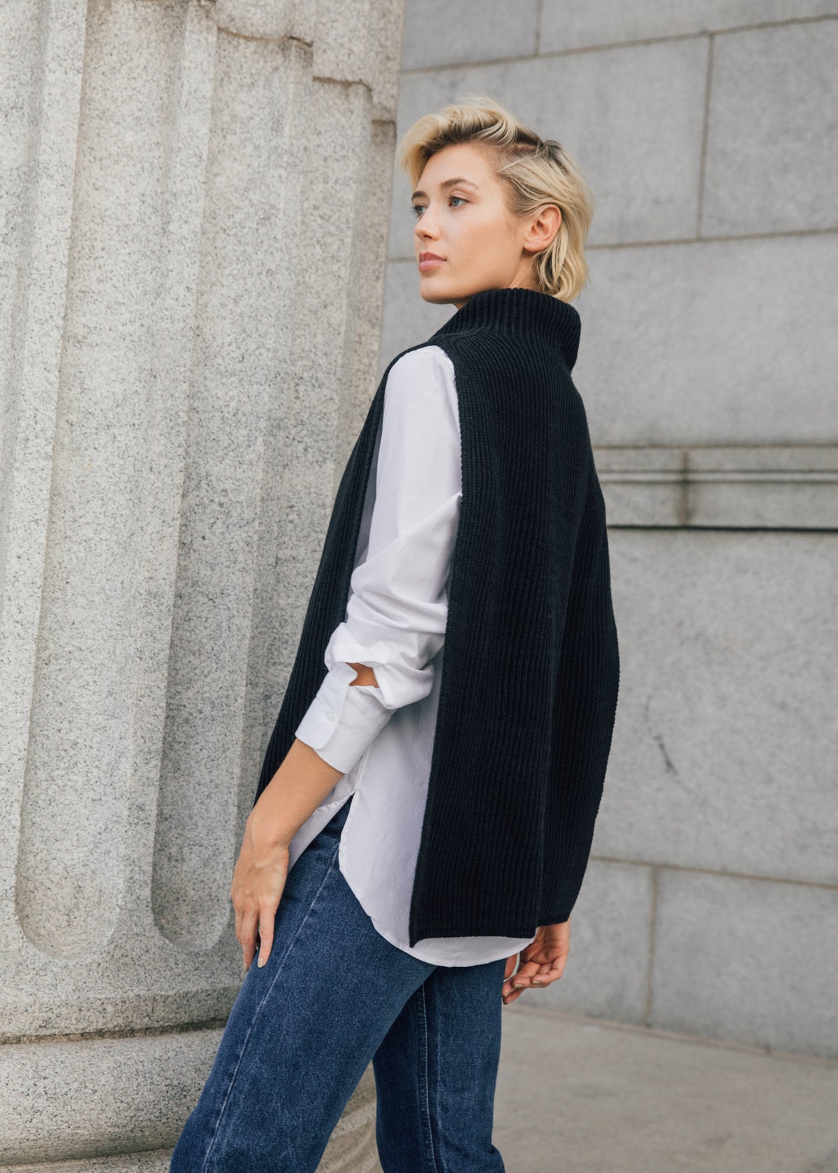 Gia Dickey Sweater in Black Cashmere