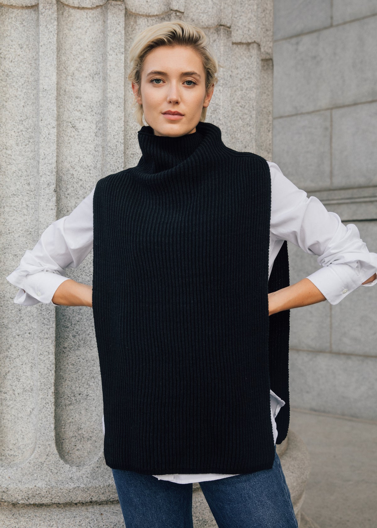 Gia Dickey Sweater in Black Cashmere