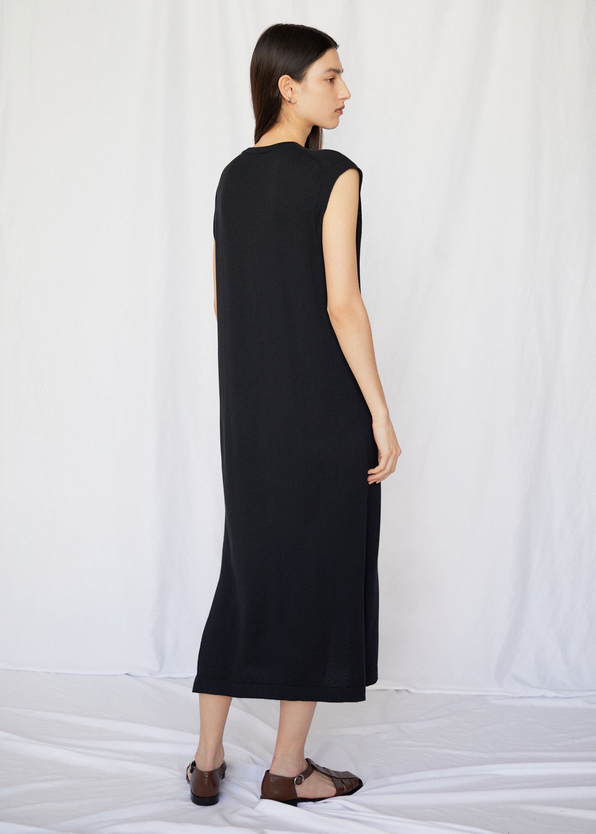 Susan Knit Vest Dress in Black