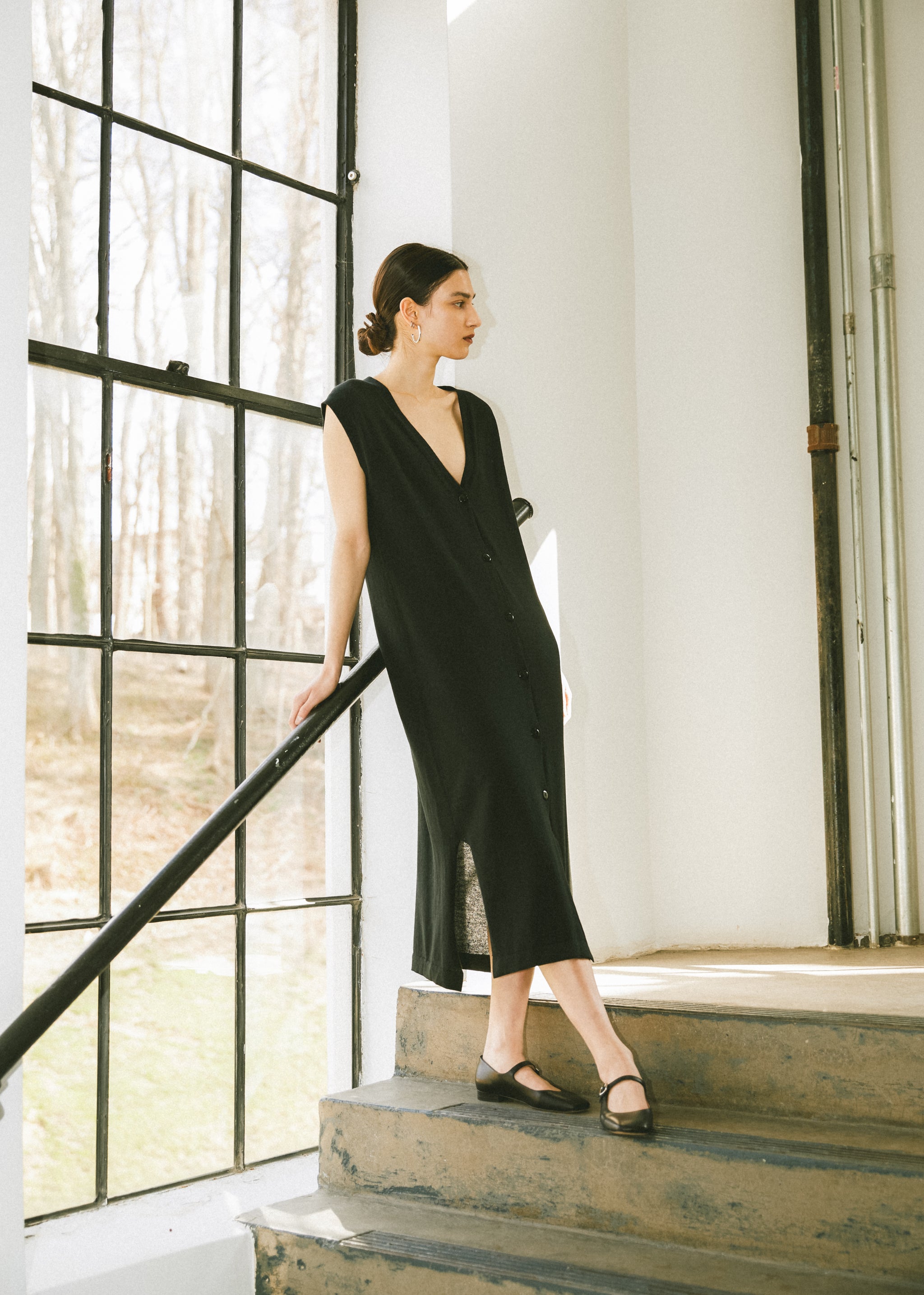 Susan Knit Vest Dress in Black - ESTELLA Susan Knit Vest Dress in Black - ESTELLA