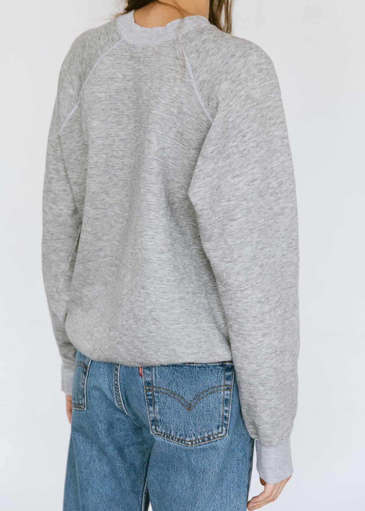 Vintage 1990s raglan sleeve sweatshirt in heather grey