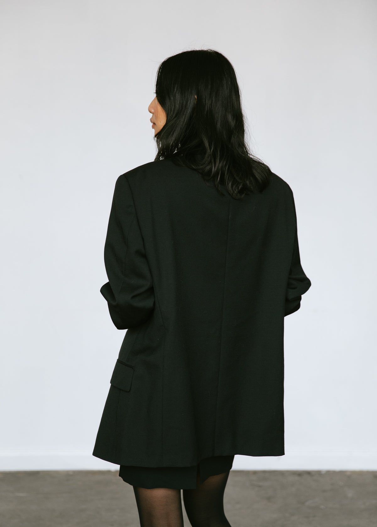 Vintage 1990s Valentino Menswear Oversized Blazer in Black