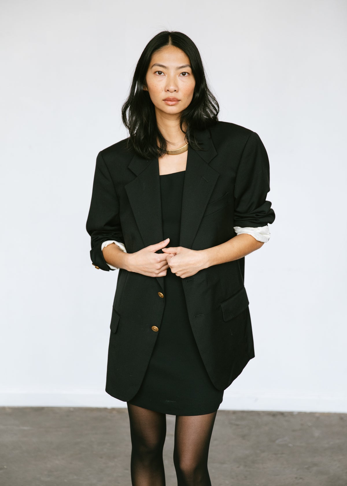 Vintage 1990s Valentino Menswear Oversized Blazer in Black