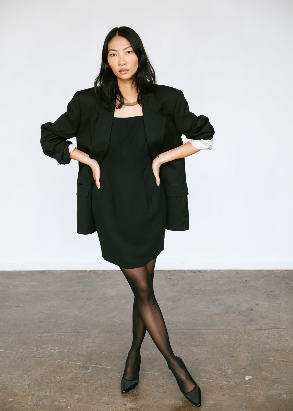 Vintage 1990s Valentino Menswear Oversized Blazer in Black