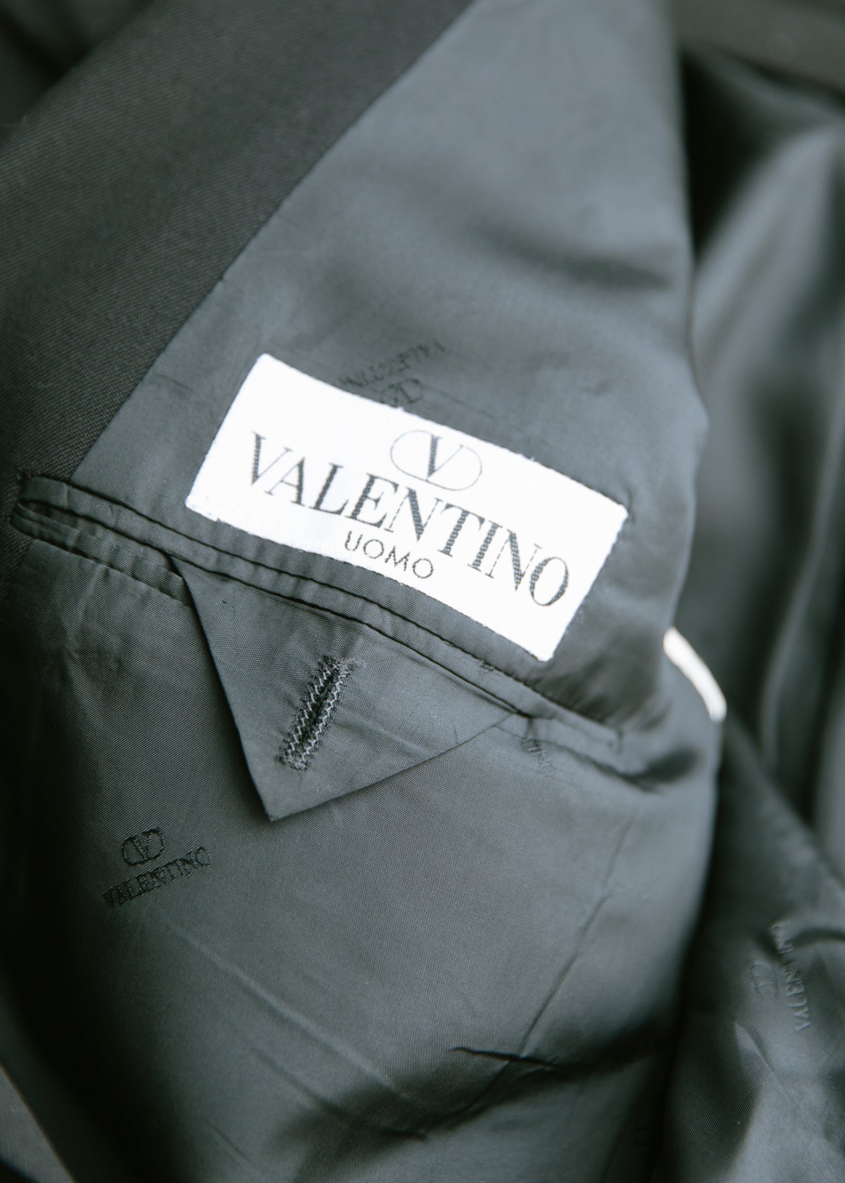 Vintage 1990s Valentino Menswear Oversized Blazer in Black