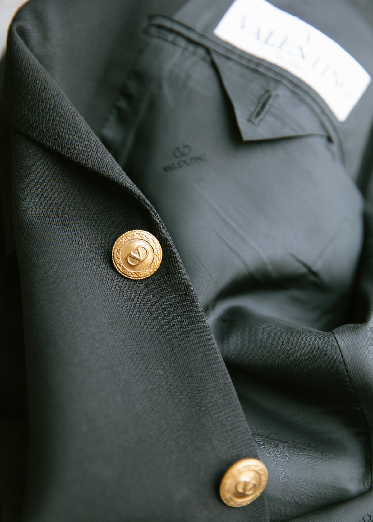 Vintage 1990s Valentino Menswear Oversized Blazer in Black
