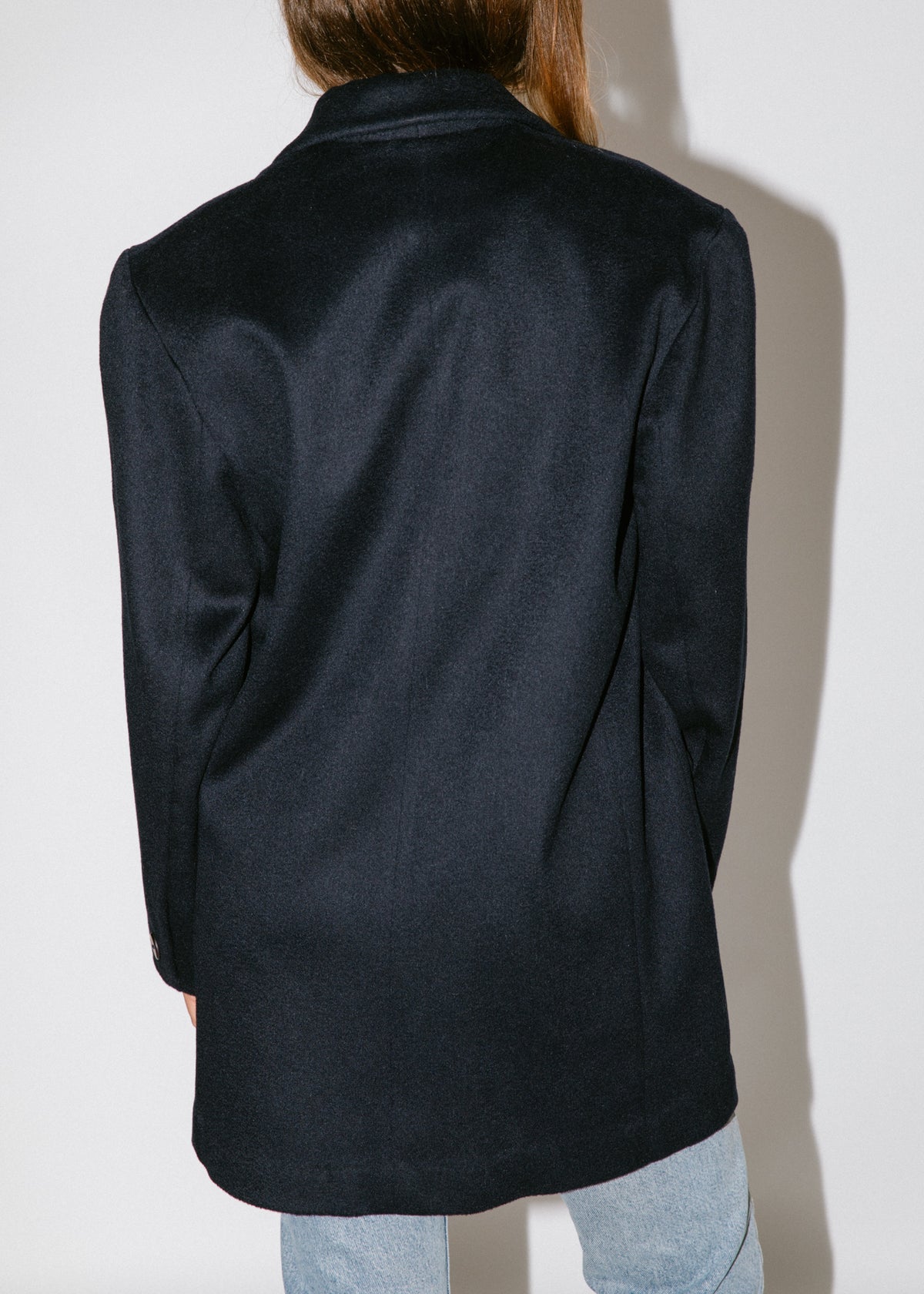 Vintage Navy Pure Wool Oversized Jacket