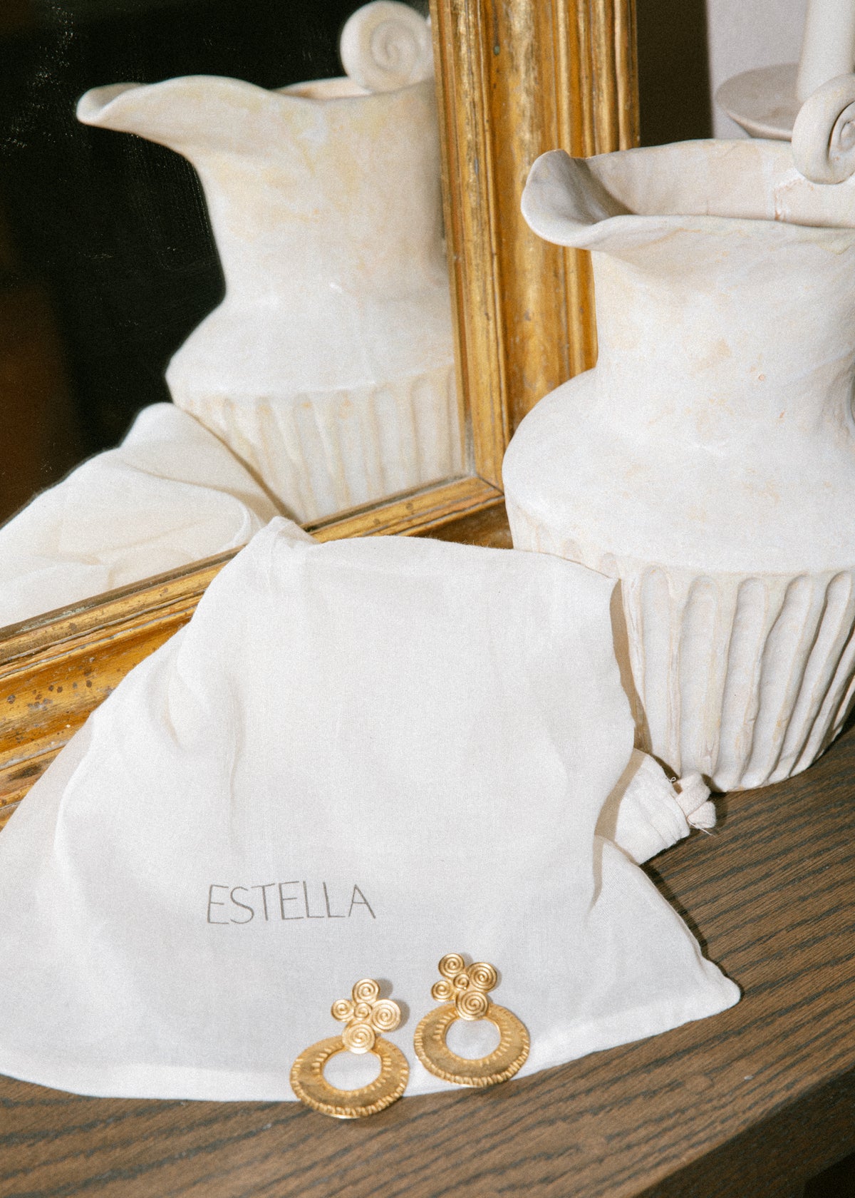 Vintage Spiral Circle Drop Earrings