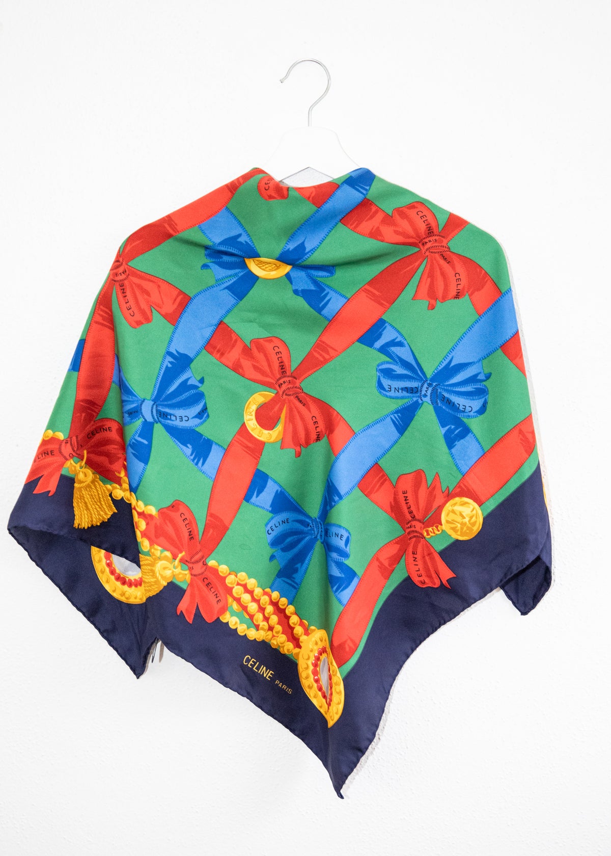 Vintage 1980s Celine Silk Scarf