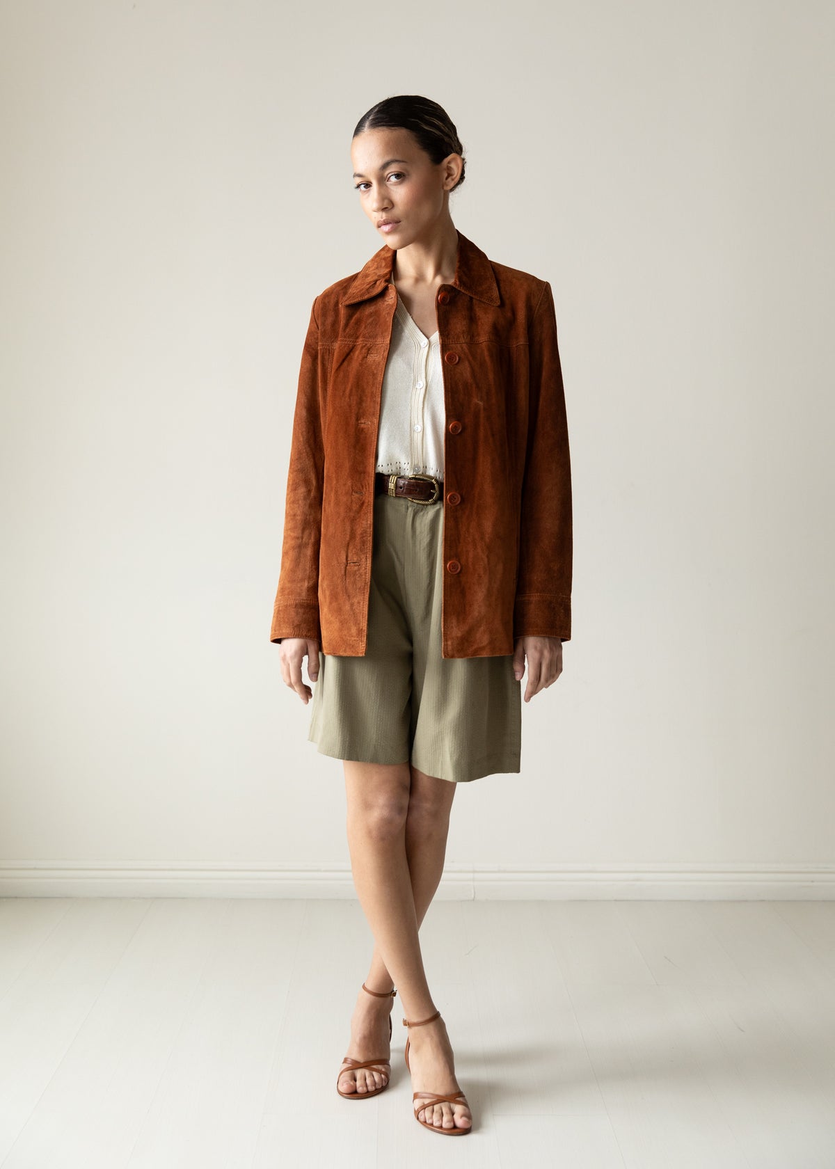 Vintage Suede Jacket in Cognac