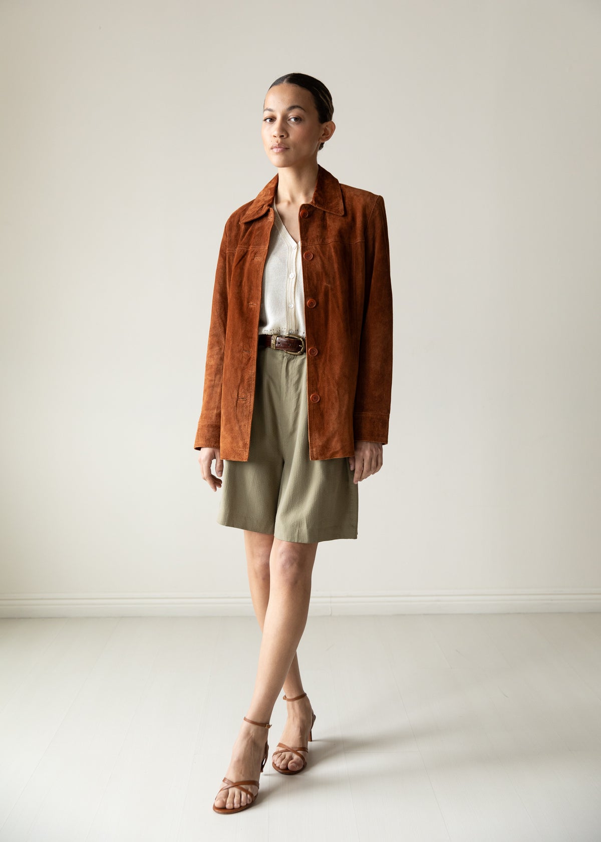 Vintage Suede Jacket in Cognac