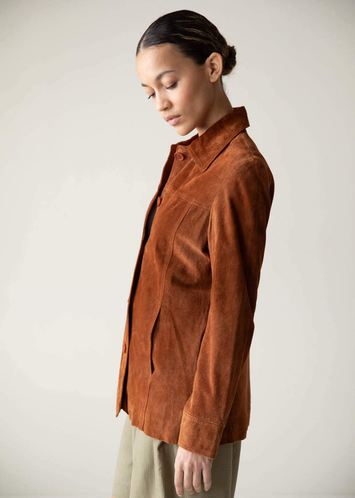 Vintage Suede Jacket in Cognac