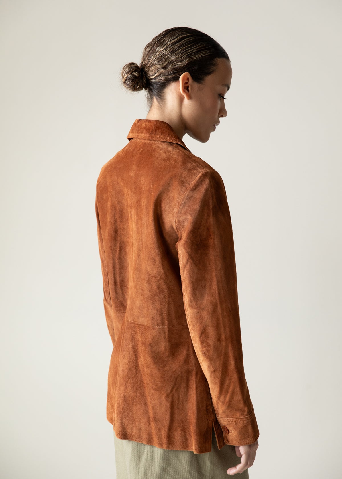 Vintage Suede Jacket in Cognac