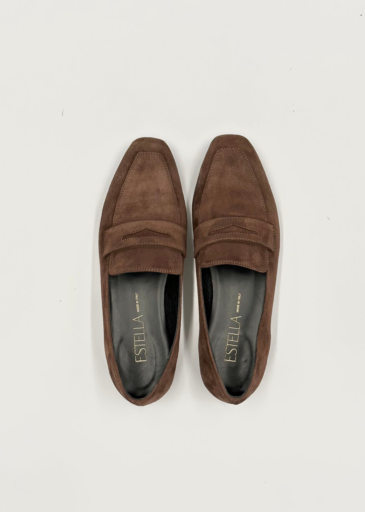 Kate Penny Loafer in Mocha Brown Suede