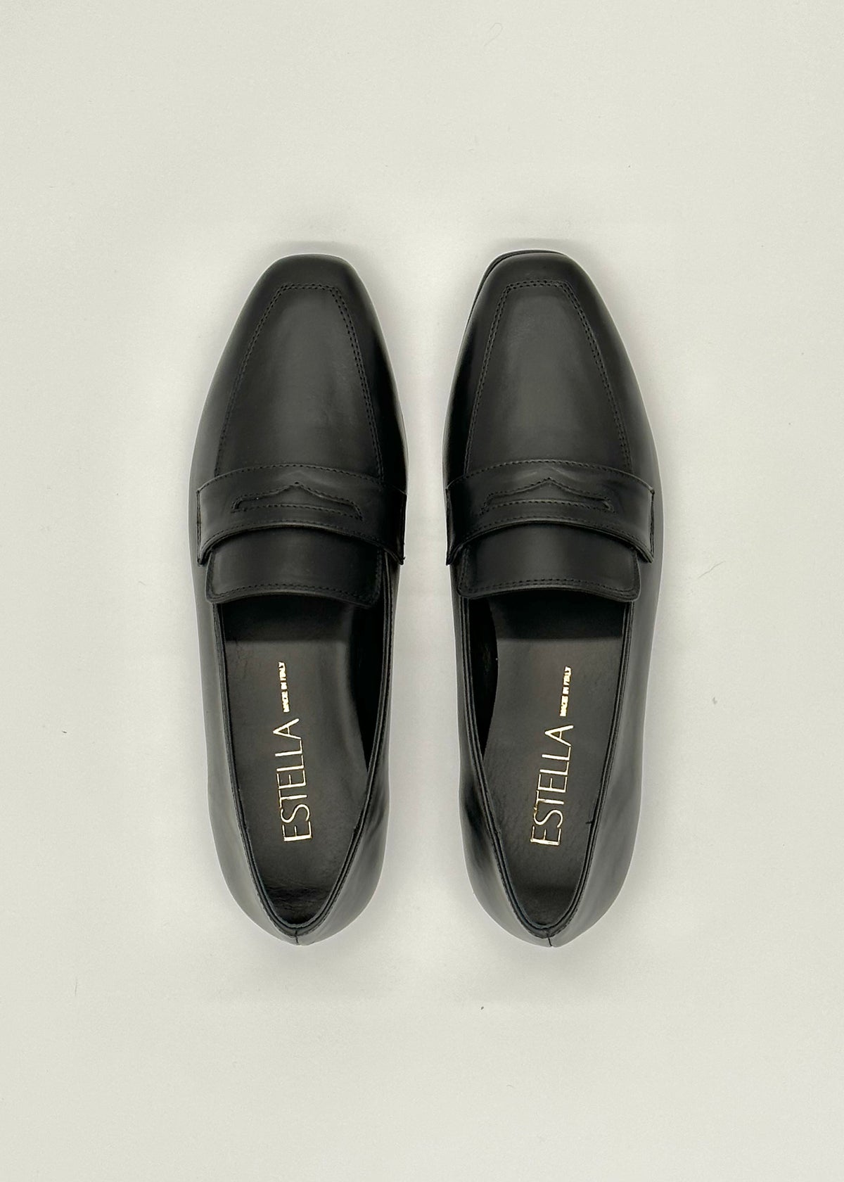 Kate Penny Loafer in Black Leather