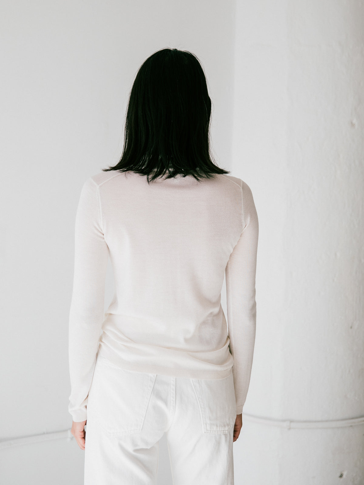 Agyness Turtleneck in Winter White