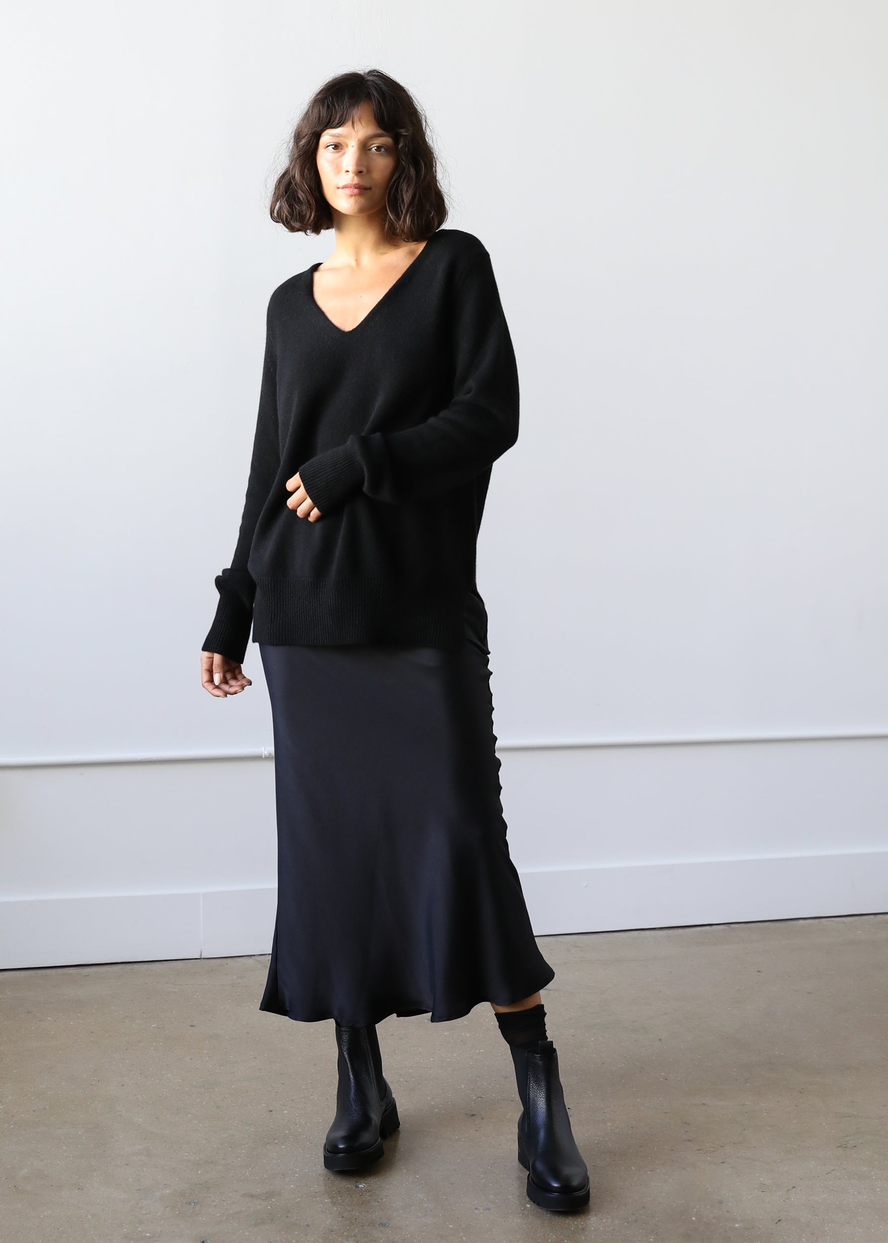 Estella NYC Sophia Skirt in Black Silk