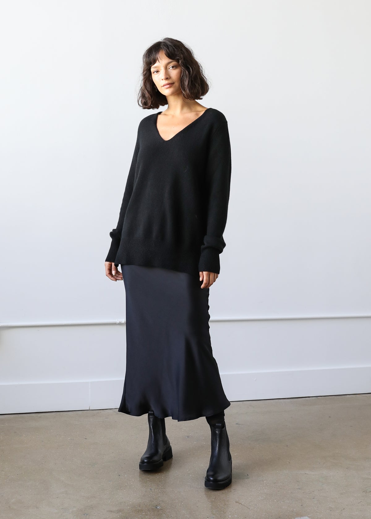 Estella NYC Sophia Skirt in Black Silk