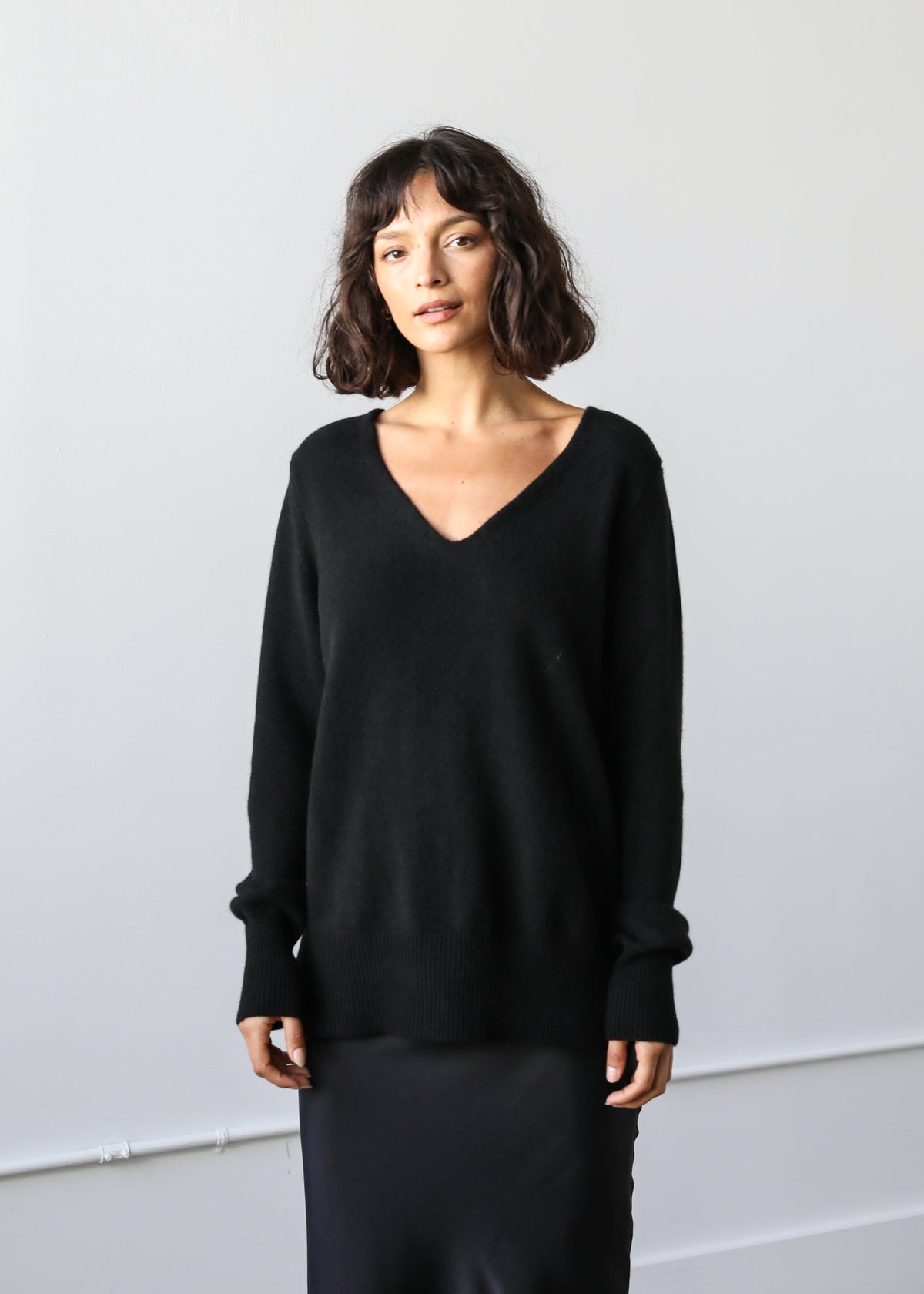 Valentina Sweater in Black Cashmere