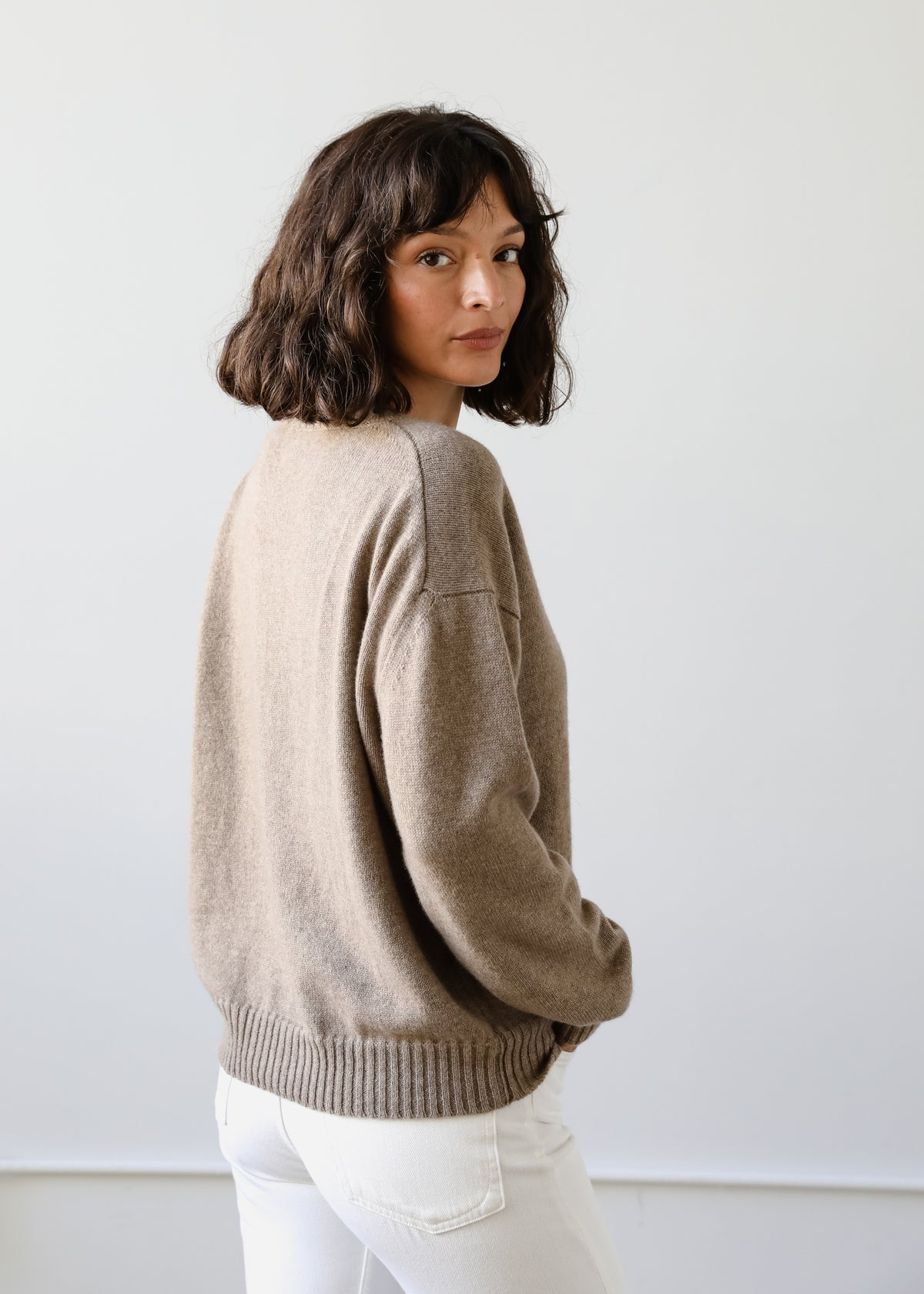 Fiorella Sweater in Brown Sugar Cashmere