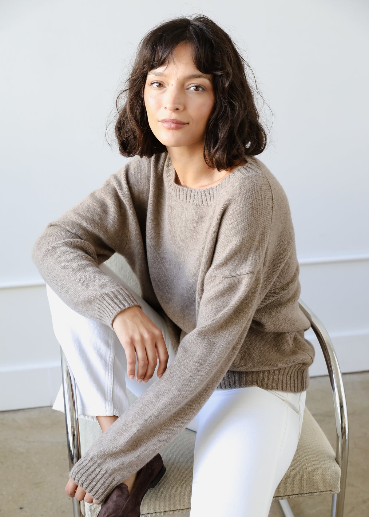 Fiorella Sweater in Brown Sugar Cashmere