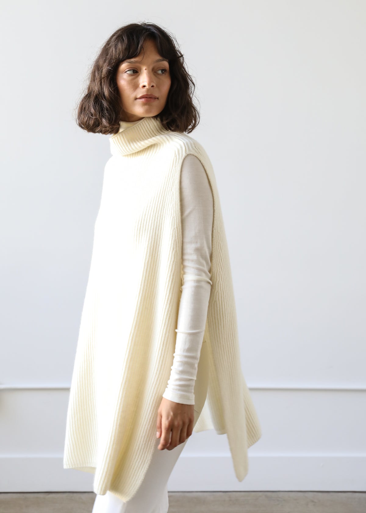 Gia Dickey Sweater in Ivory Cashmere