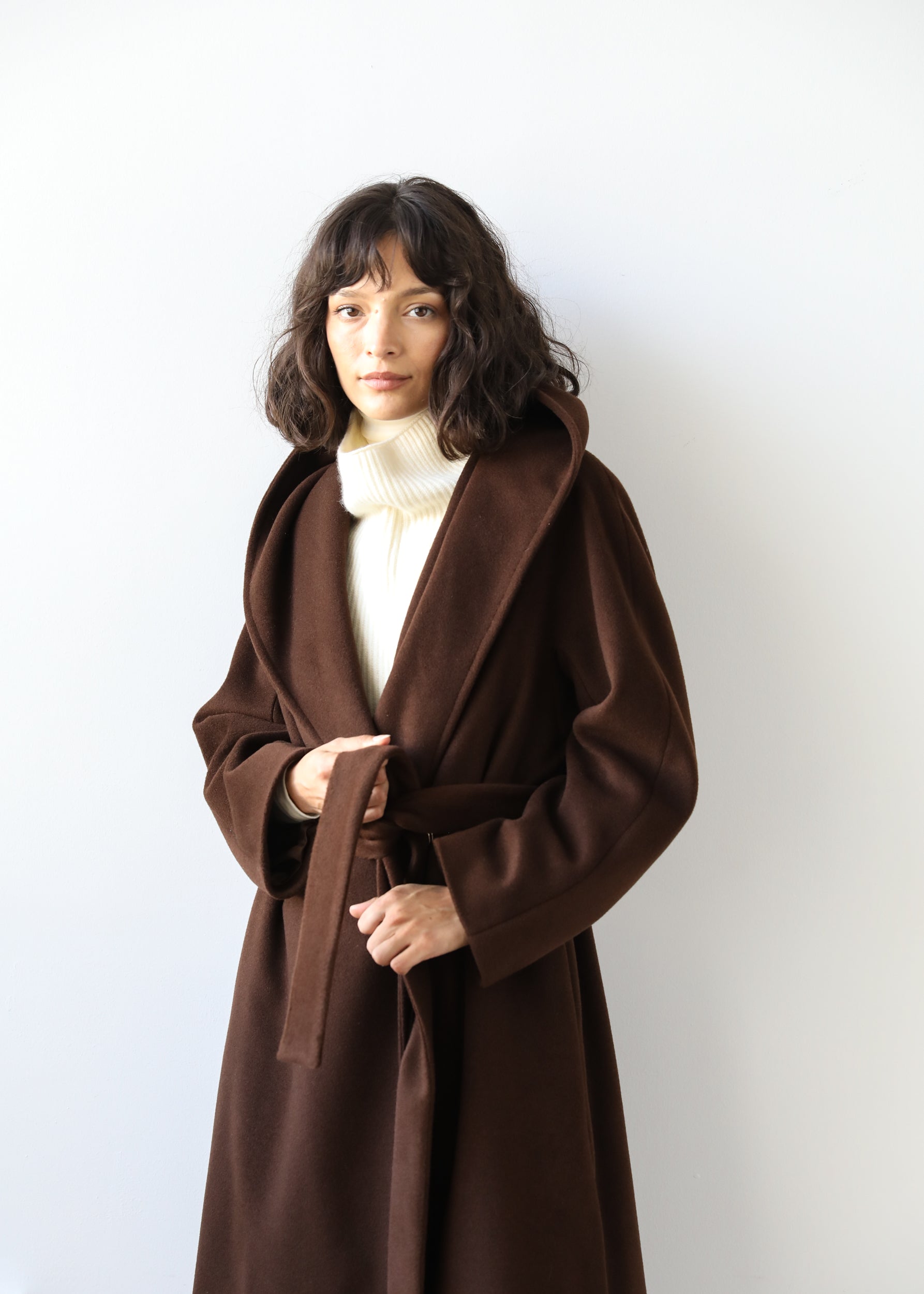 Estella Goff Hooded Wrap Coat